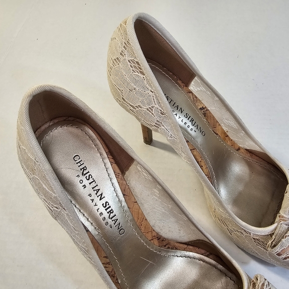 LACE Bamboo 3" Heels Peep Toe Women's 7.5 NwoT Whimsigoth Romantic - Picture 11 of 13